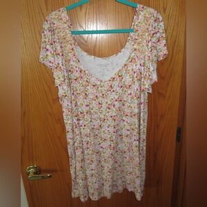 Floral Short Sleeve Blouse Super Soft
